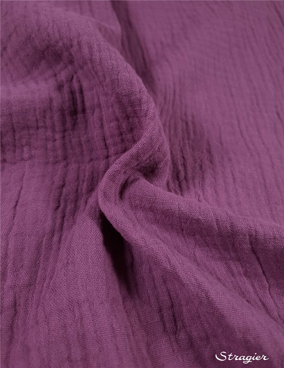 Double Gauze - Organic Cotton - Uni - Orchidée