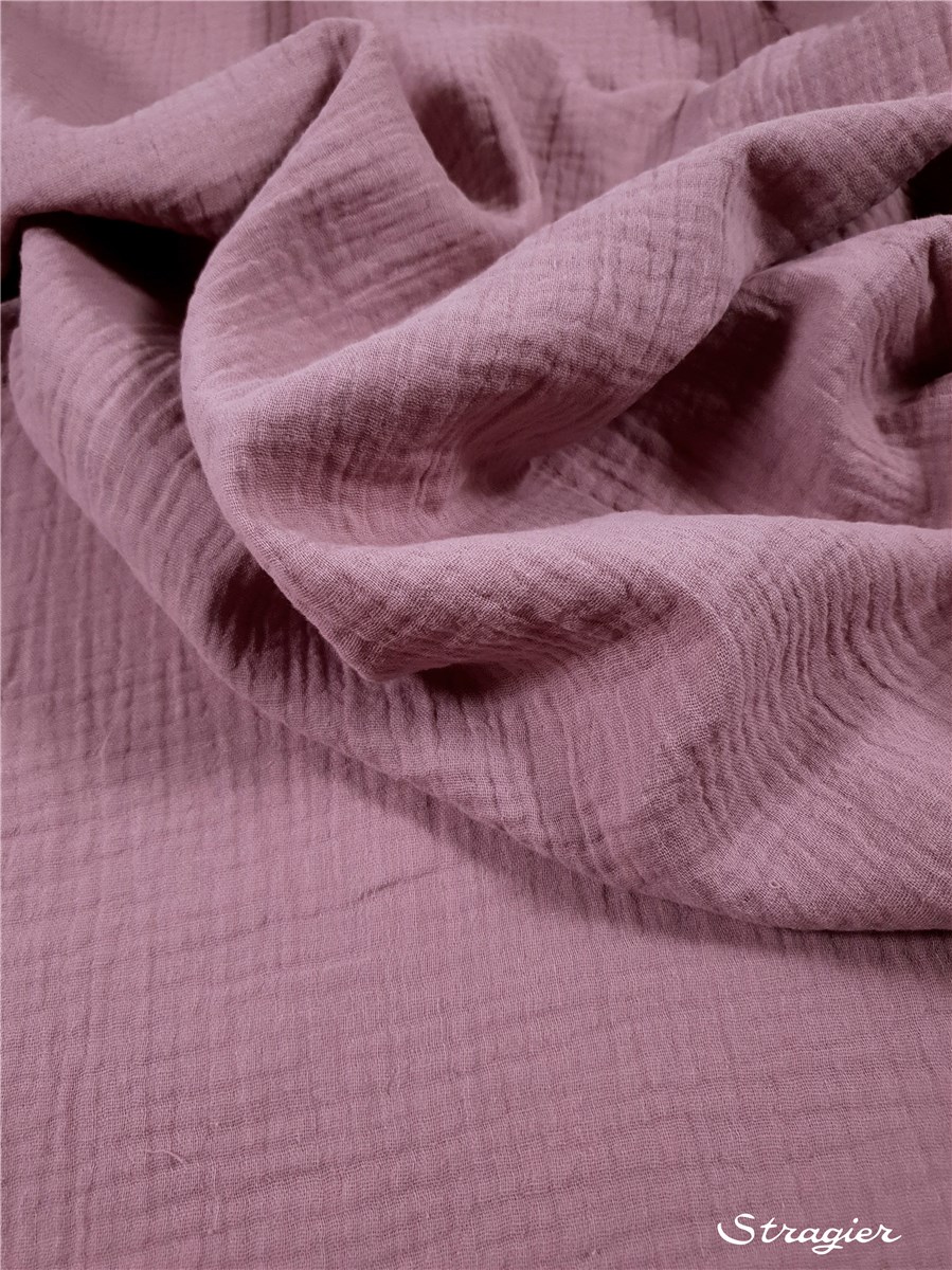 Double Gauze - Organic Cotton - Uni - Rose Zéphyr
