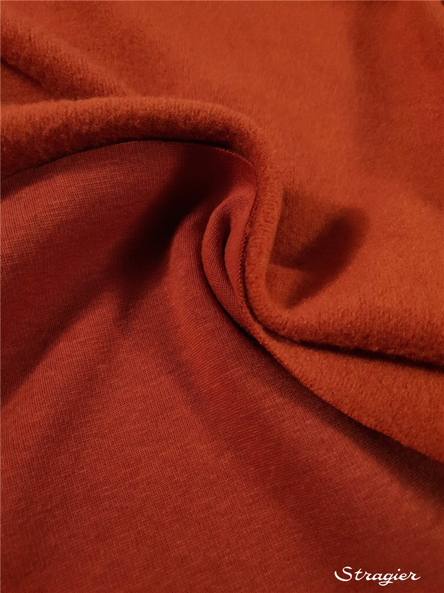 Teddysoft Fabric - Double Face - Plain - Rouille-Cayenne