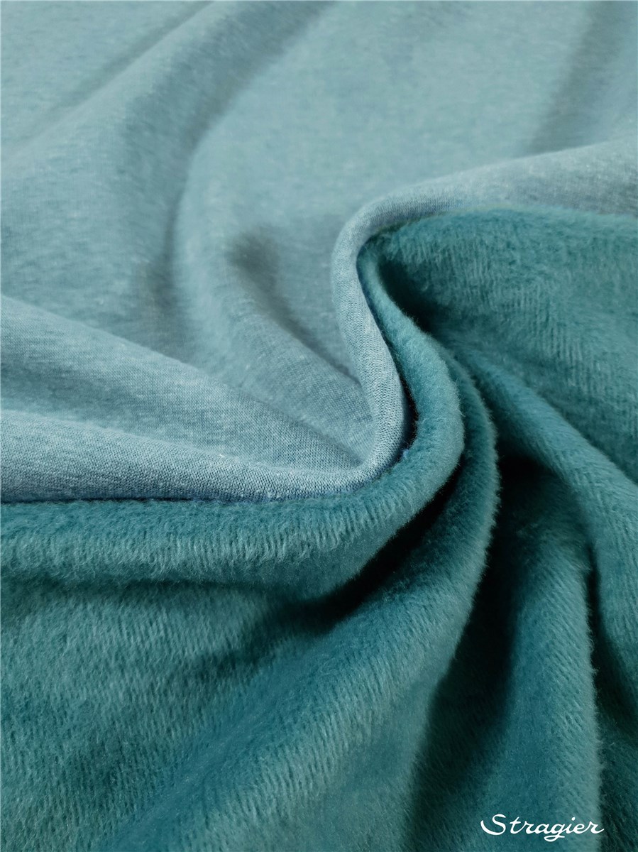 Teddysoft double-face - Uni - Bleu Menthe chiné