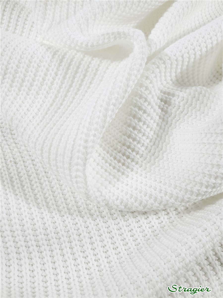 Tricot côtes 5mm - Coton - Uni - Ivoire