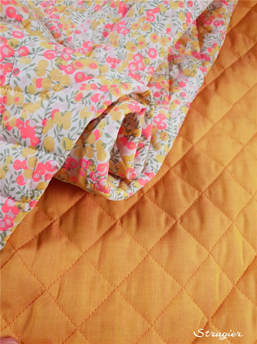 Liberty Quilted Fabric - 9009 Wiltshire - Lemon Curd