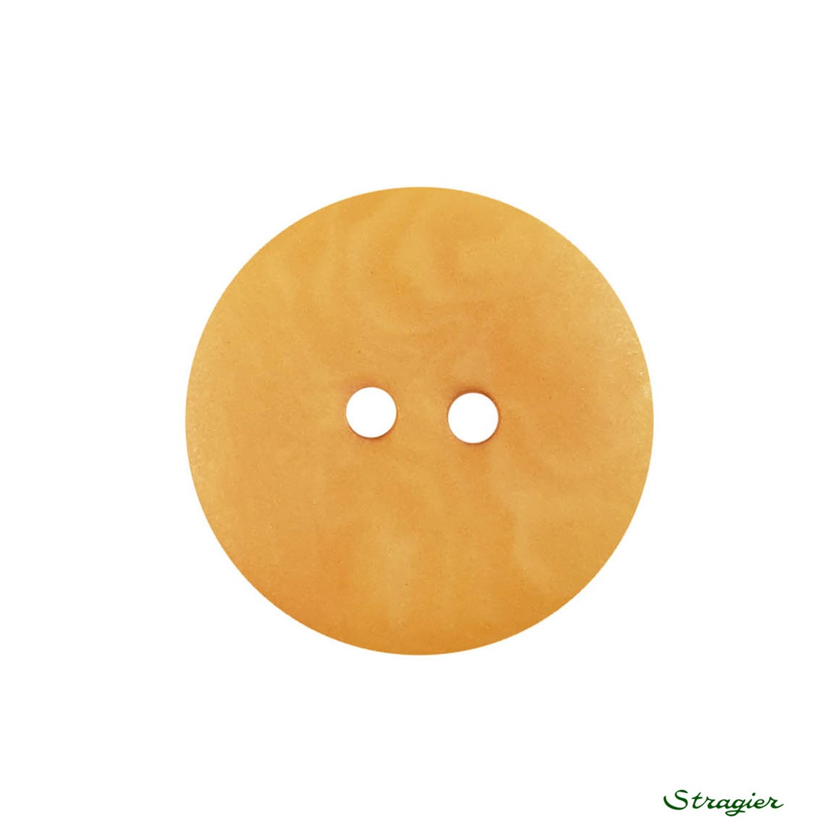 Boutons Corozo - 2 trous - Jaune Safran - 20 mm
