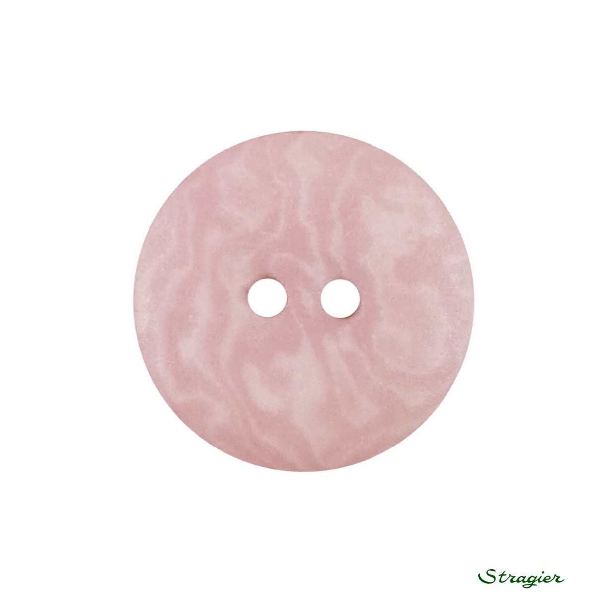 Ivory-Nut Buttons - 2 trous - Rose Zéphyr - 20 mm