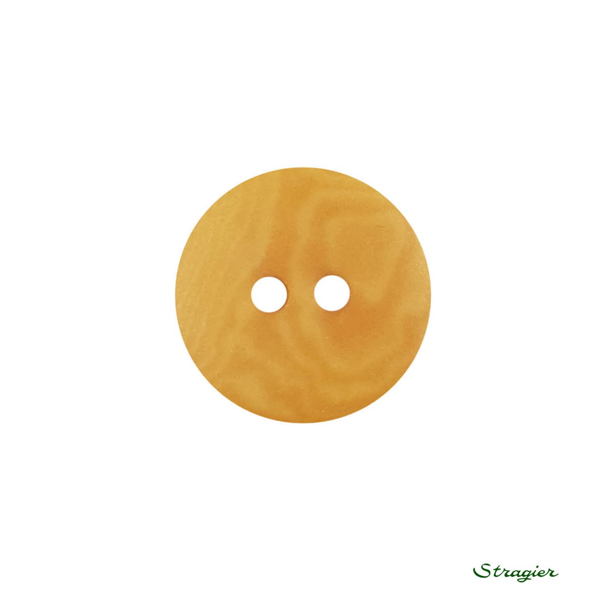 Boutons Corozo - 2 trous - Jaune Safran - 15 mm