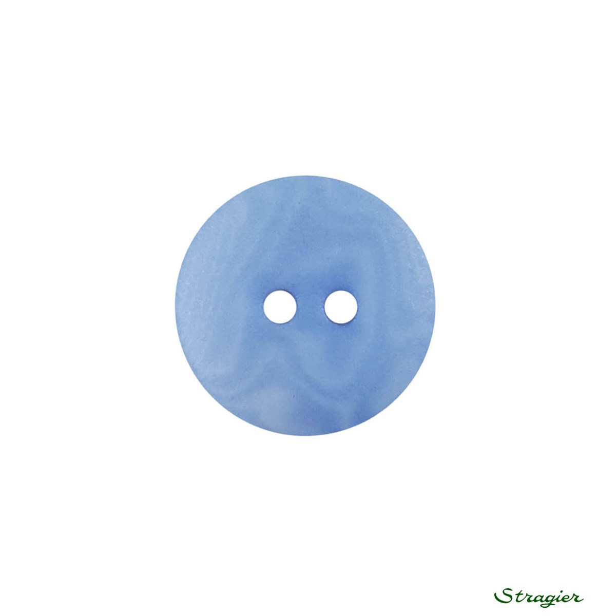 Ivory-Nut Buttons - 2 trous - Bleu Jeans clair - 15 mm