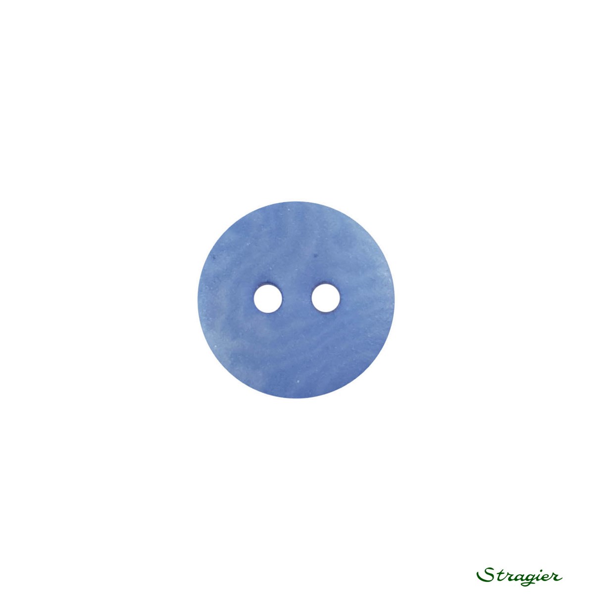 Ivory-Nut Buttons - 2 trous - Bleu Jeans clair - 12 mm