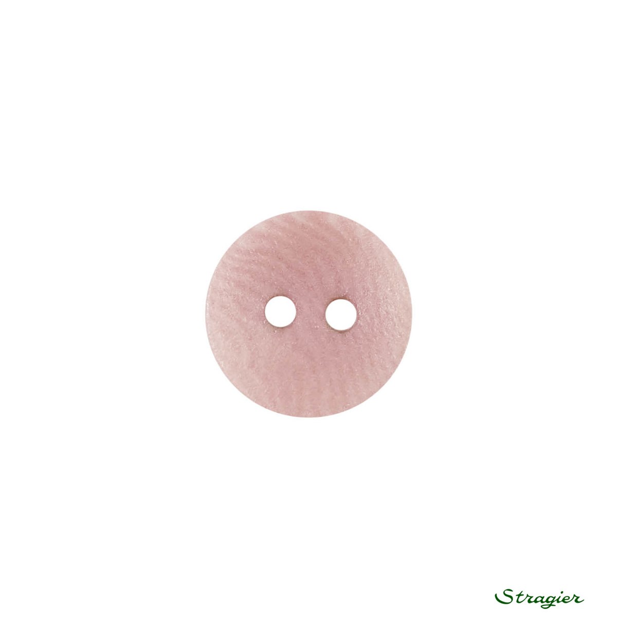 Ivory-Nut Buttons - 2 trous - Rose Zéphyr - 12 mm