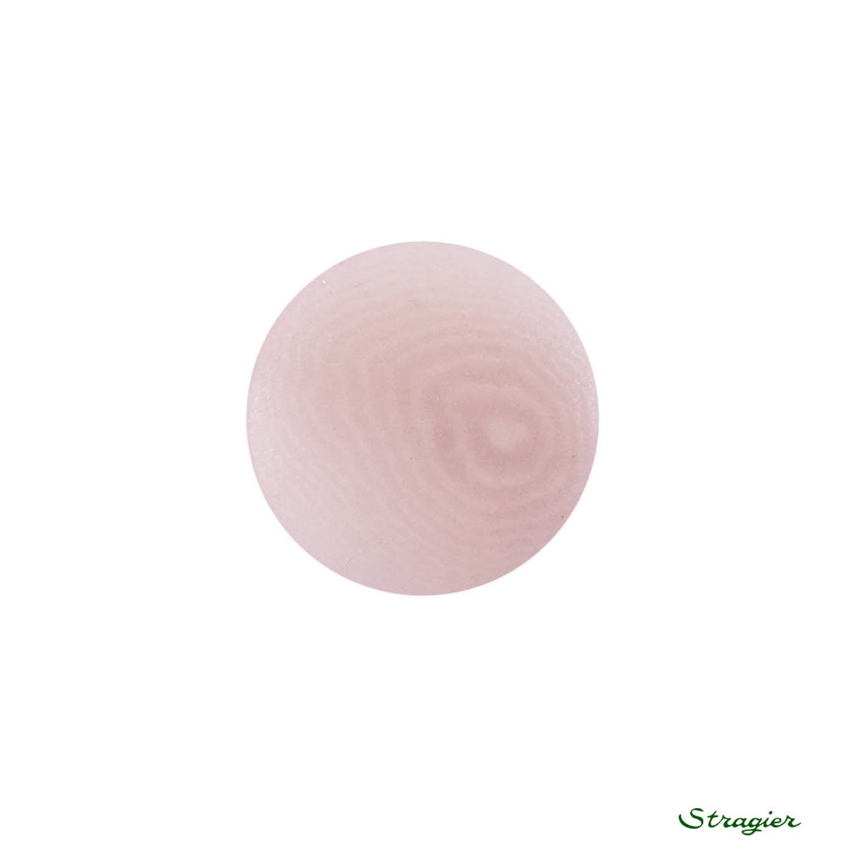 Ivory-Nut Buttons - à queue - Rose Zéphyr - 15 mm