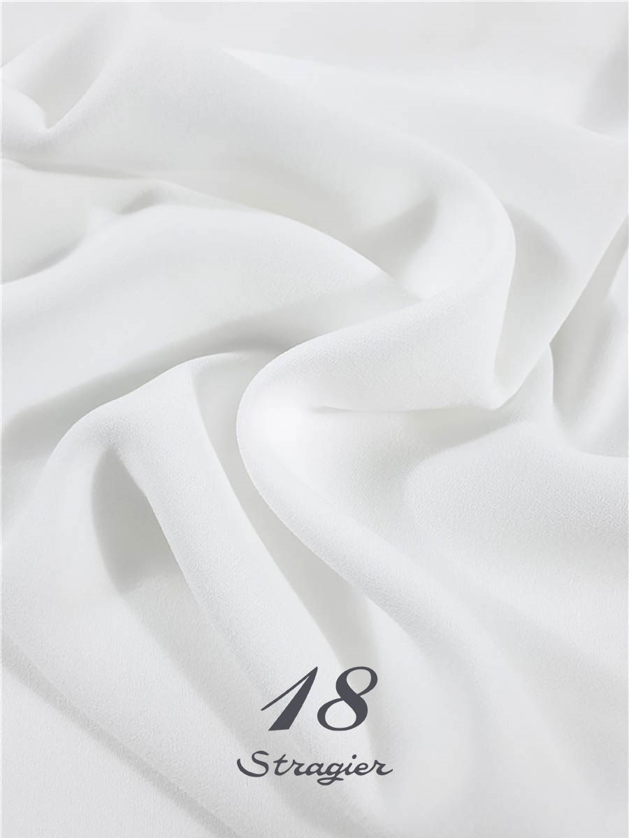 Crêpe Satin Micro - Uni - Ivoire clair Stragier