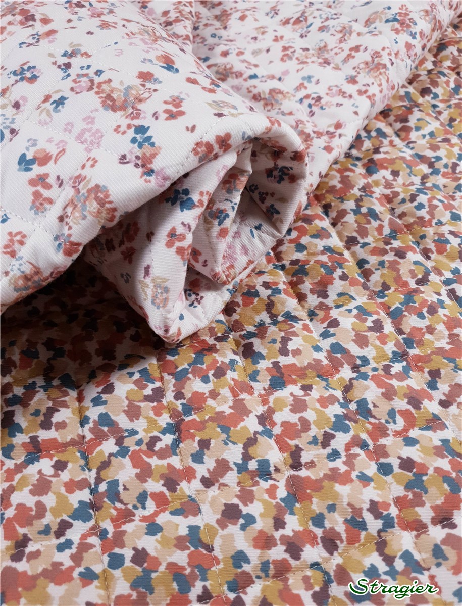 UNE Quilted fabric - Hespérides - Cayenne