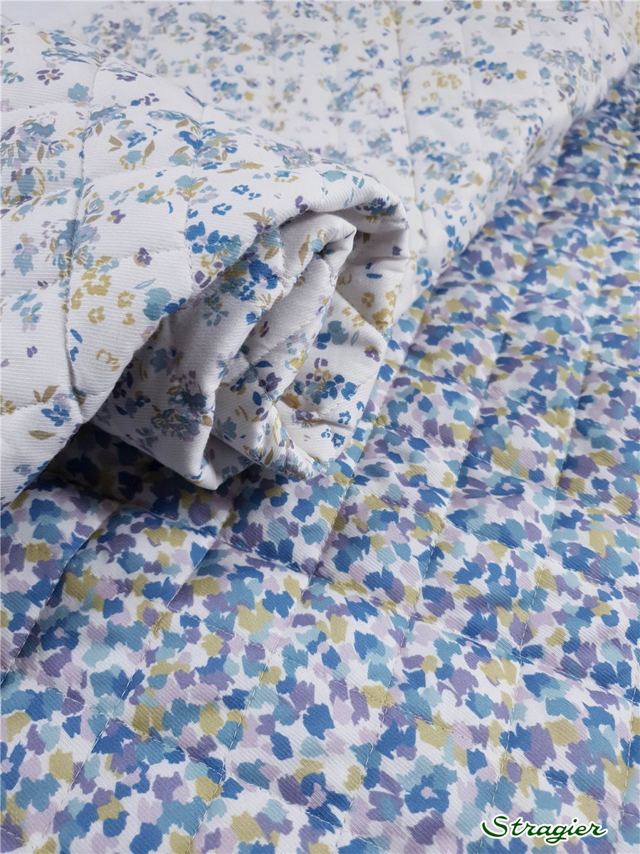 UNE Quilted fabric - Hespérides - Bambou