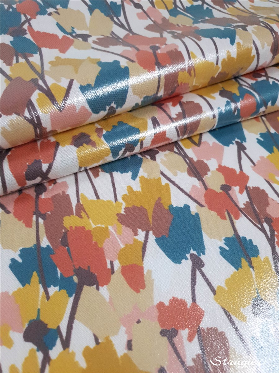 UNE - Cotton "Caress" - coated - Jaspe - Cayenne