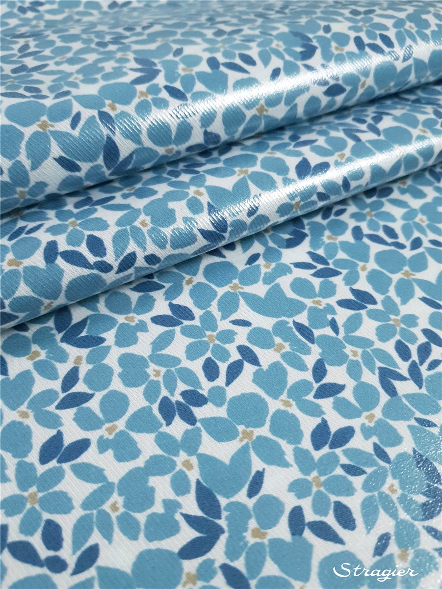 UNE - Cotton "Caress" - coated - Mini-Florie - Bambou