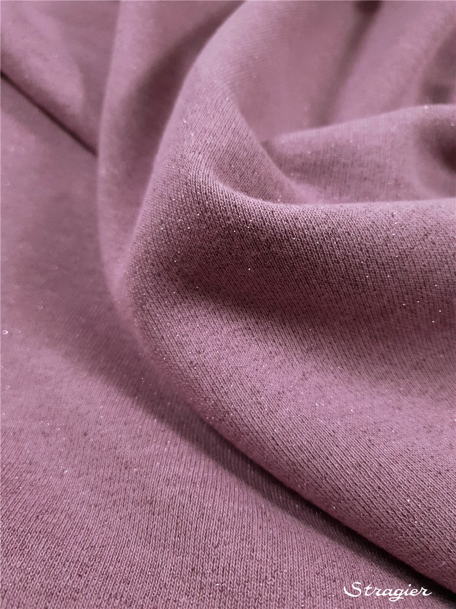 Sweatshirt molletonné scintillant - Uni - Lilas-Or