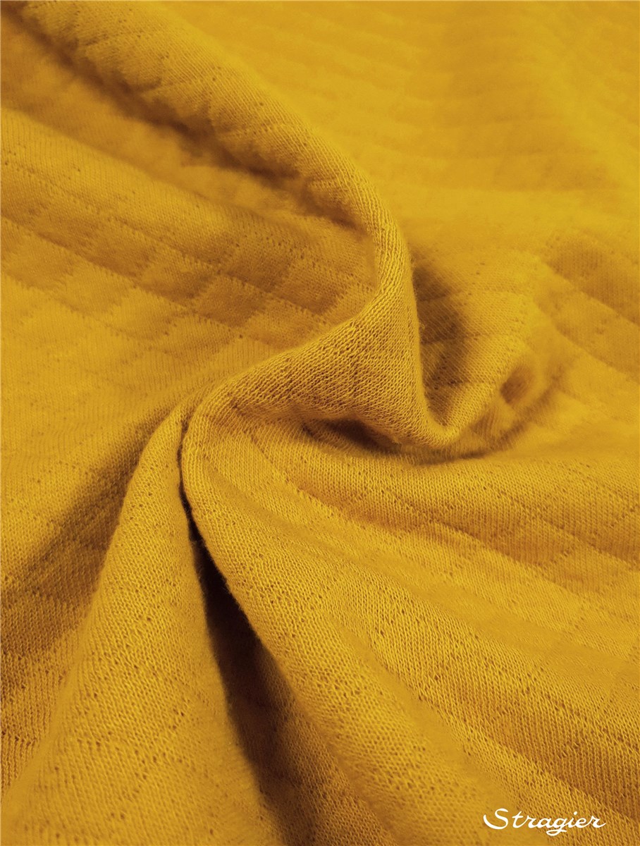 Quilted Jersey - Cotton - Uni - Safran