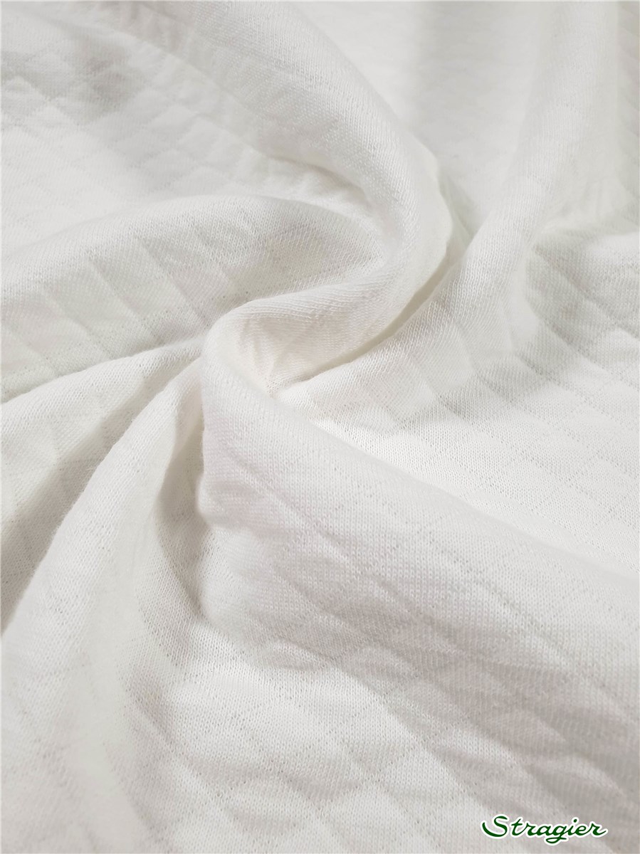 Quilted Jersey - Cotton - Uni - Ivoire