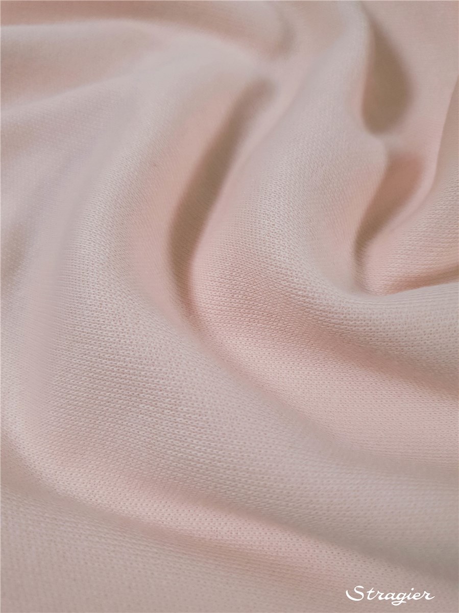 Knitted Fabric - Sweatshirt - extra quality - Plain - Rose ultra clair