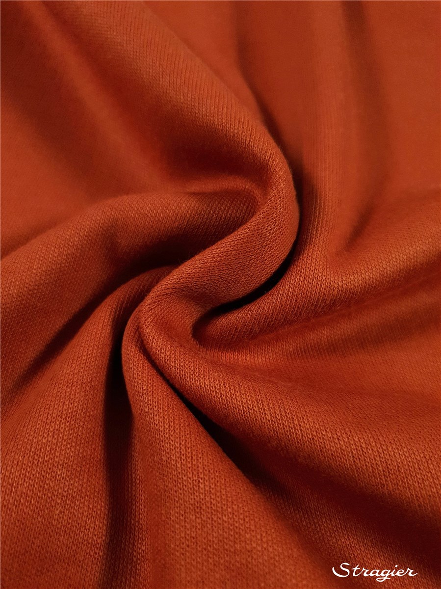 Knitted Fabric - Sweatshirt - extra quality - Plain - Cayenne