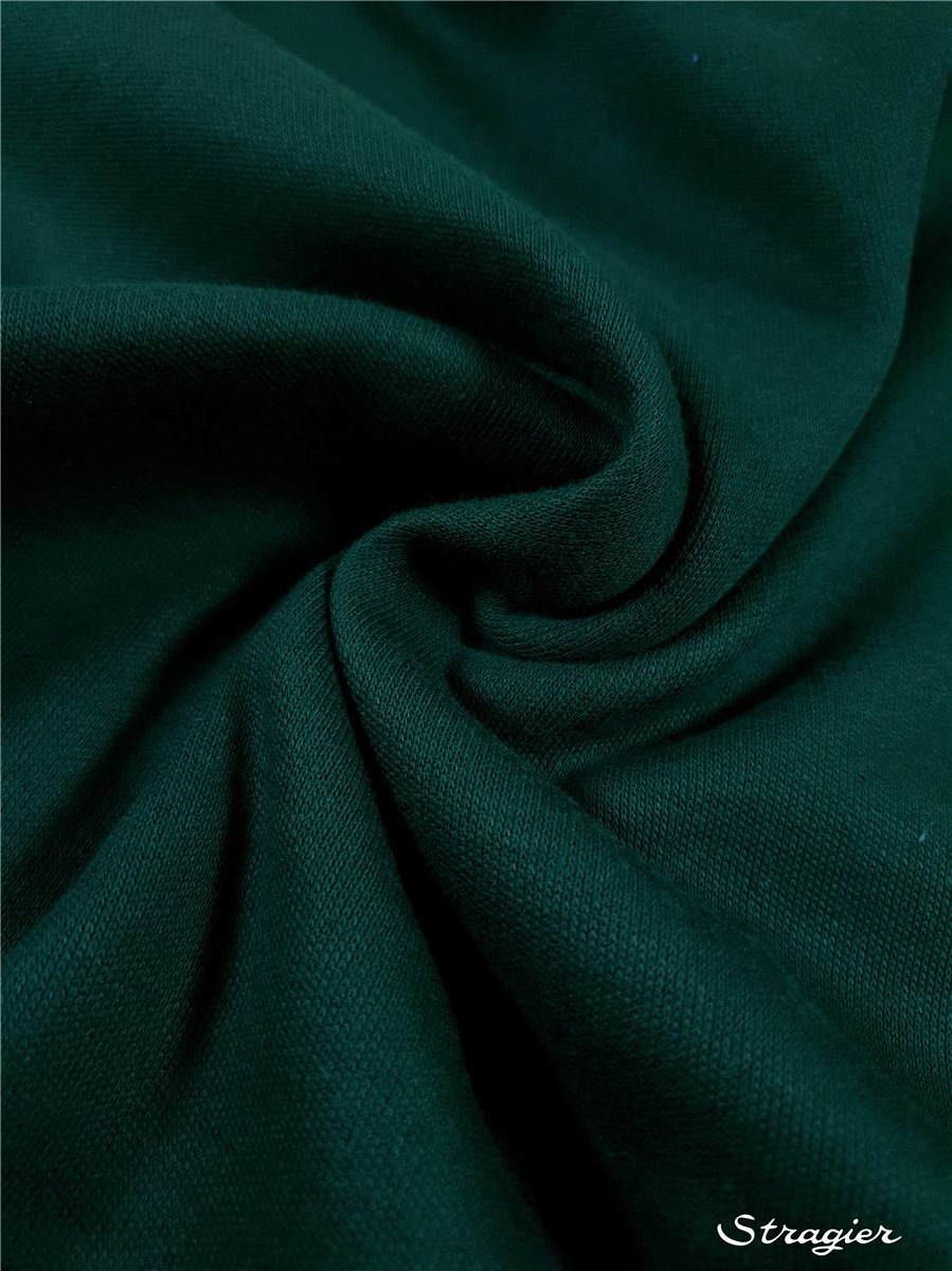 Knitted Fabric - Sweatshirt - extra quality - Plain - Vert Bouteille
