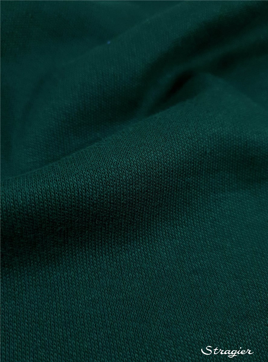 Knitted Fabric - Sweatshirt - extra quality - Plain - Vert Bouteille