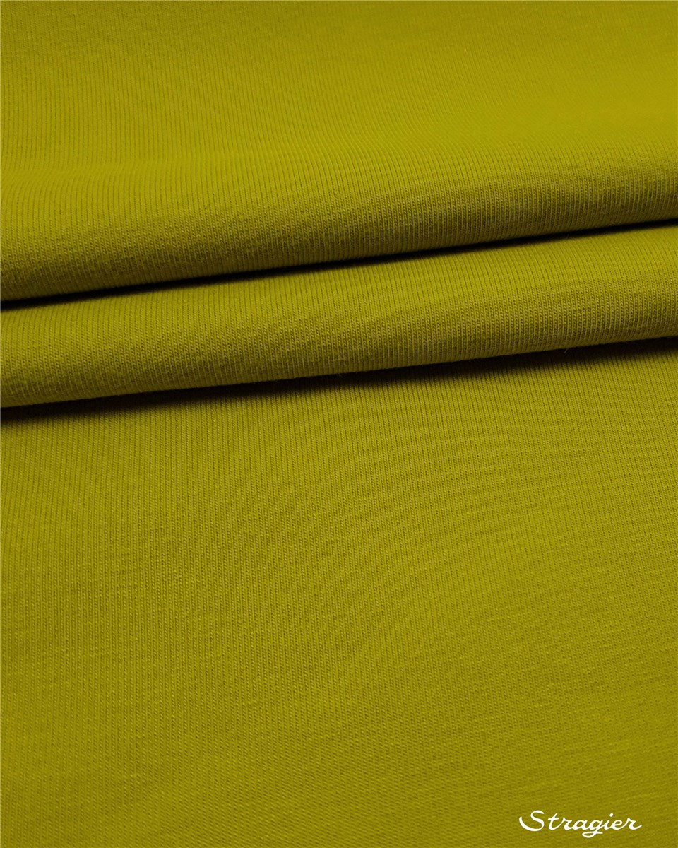 Jersey Coton Stretch BIO 200g/m² - uni - Citron vert