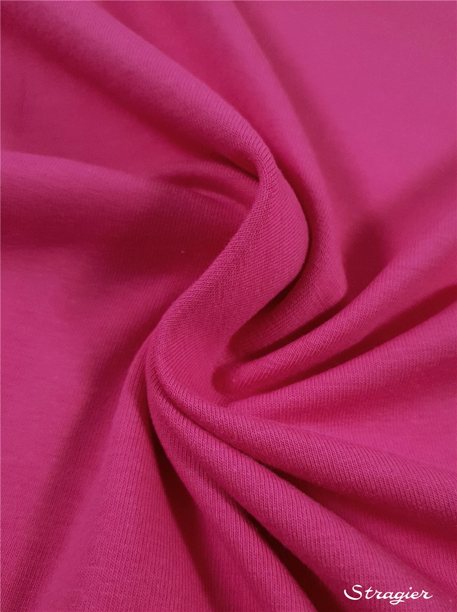 Cotton Jersey - stretch - Organic - 200gr/sqm - uni - Fuchsia
