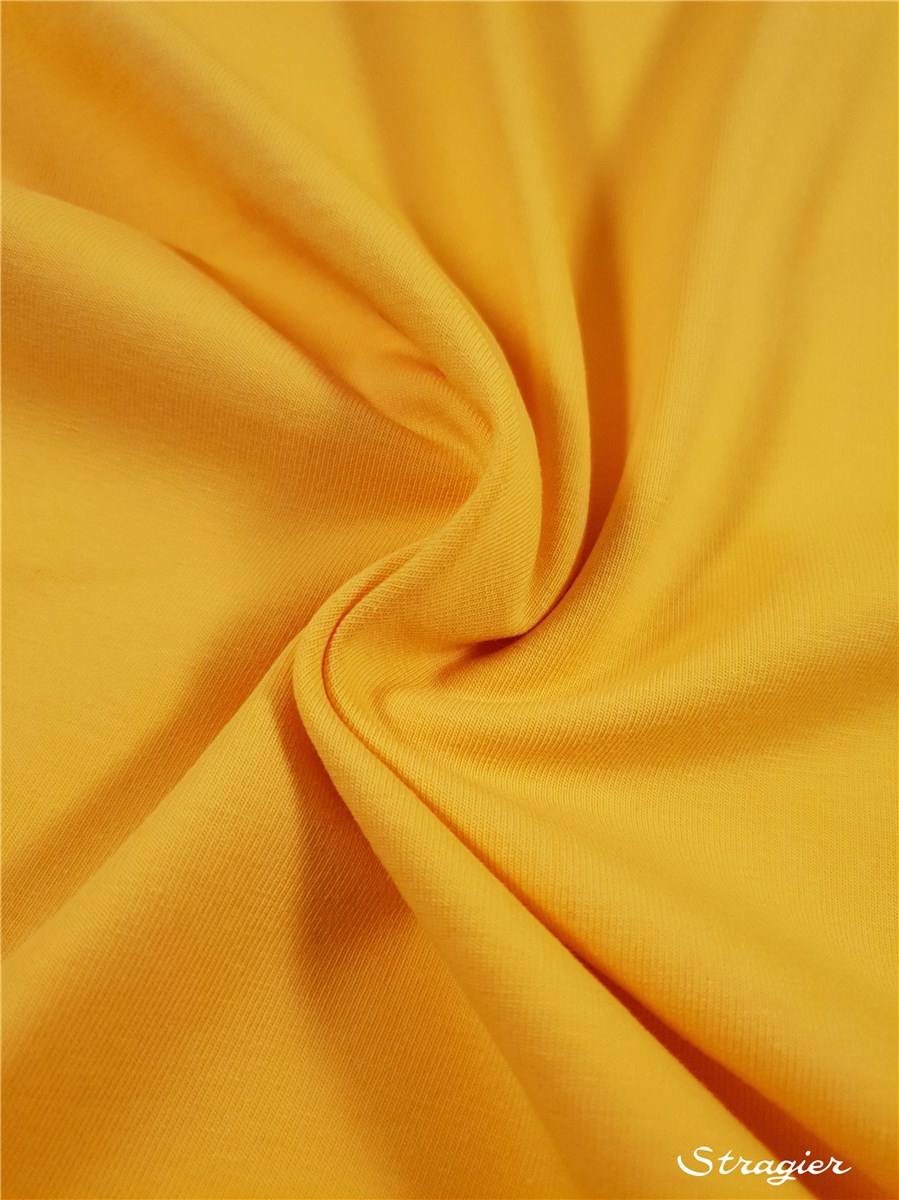 Cotton Jersey - stretch - Organic - 200gr/sqm - uni - Jaune vif