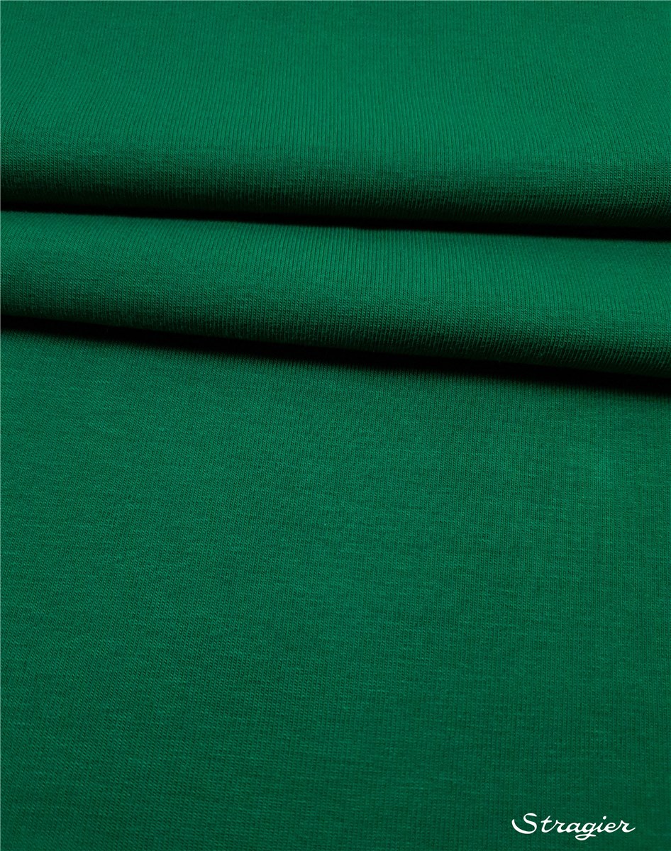 Cotton Jersey - stretch - Organic - 200gr/sqm - uni - Vert Emeraude