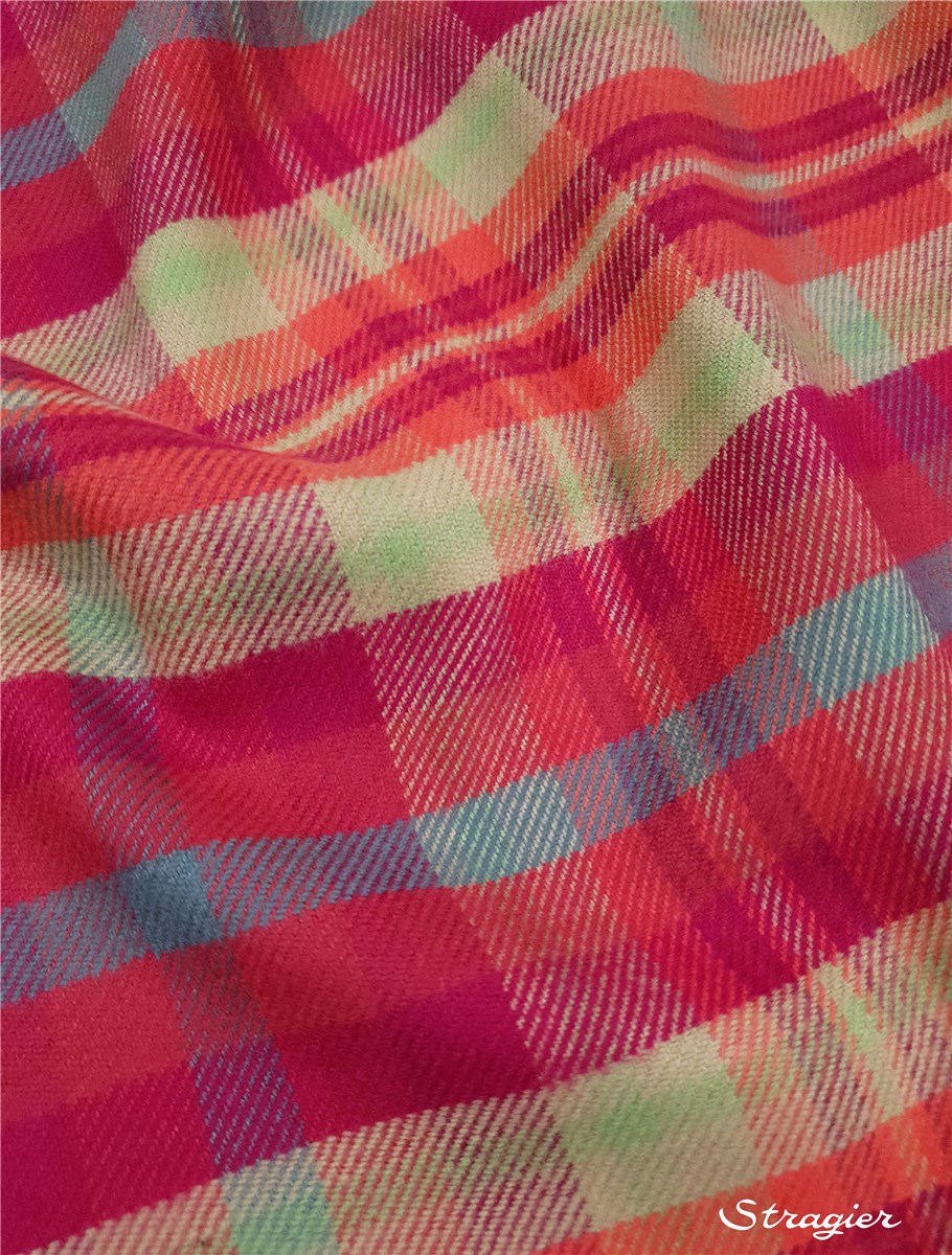 Tartan checks Cotton Flannel - Highland Rose - -
