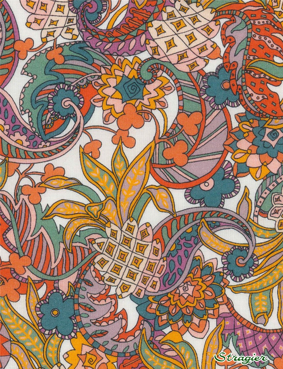 Liberty Tana Lawn - Pineapple Paisley - Sunshine