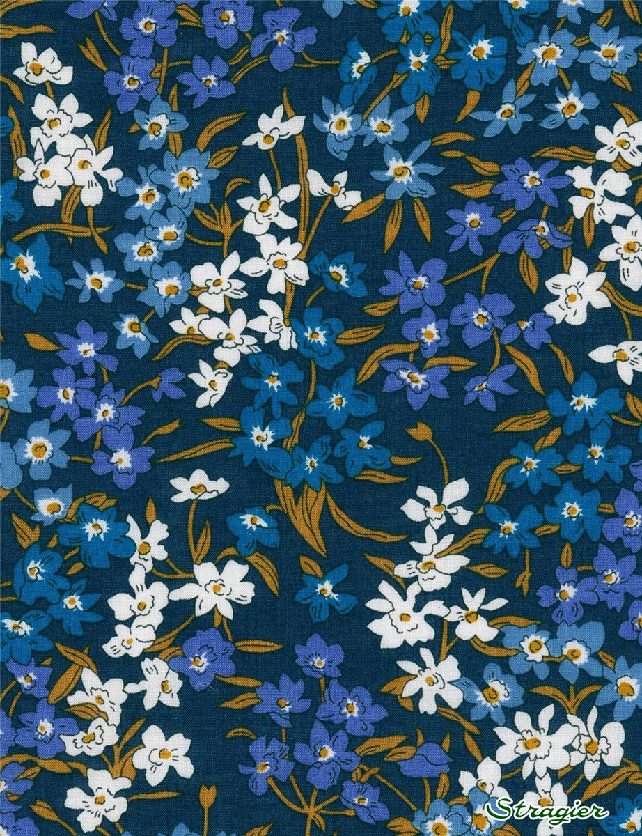 Liberty Tana Lawn - Sea Blossoms - Bleuet 