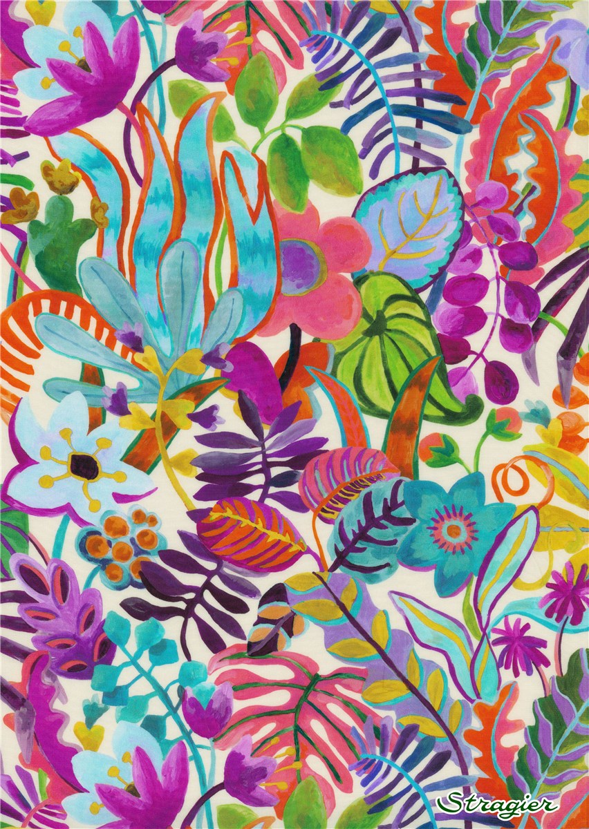Liberty Silk Crepe de Chine - Jungle Trip - A