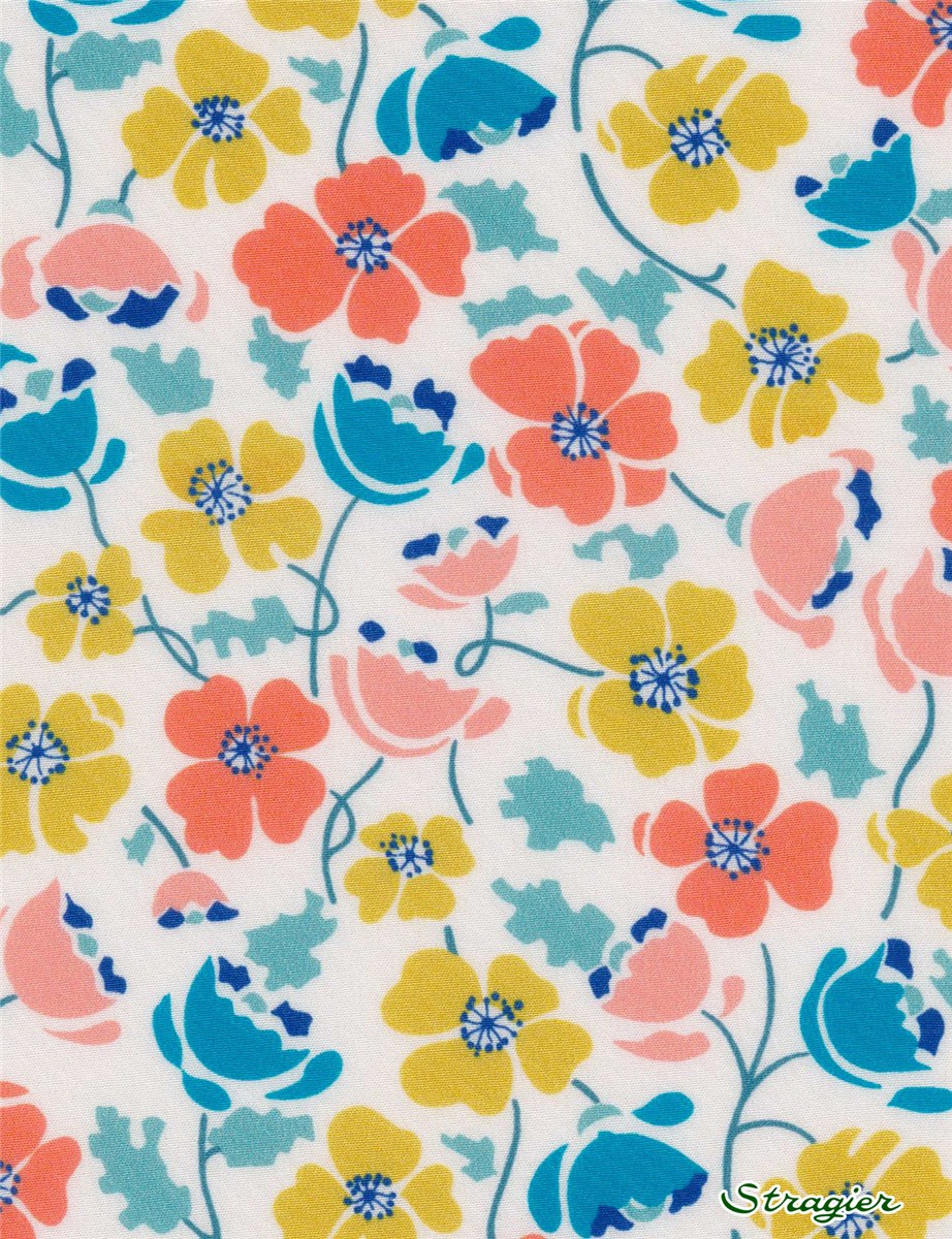 Liberty Silk Crepe de Chine - Edie Lane - B