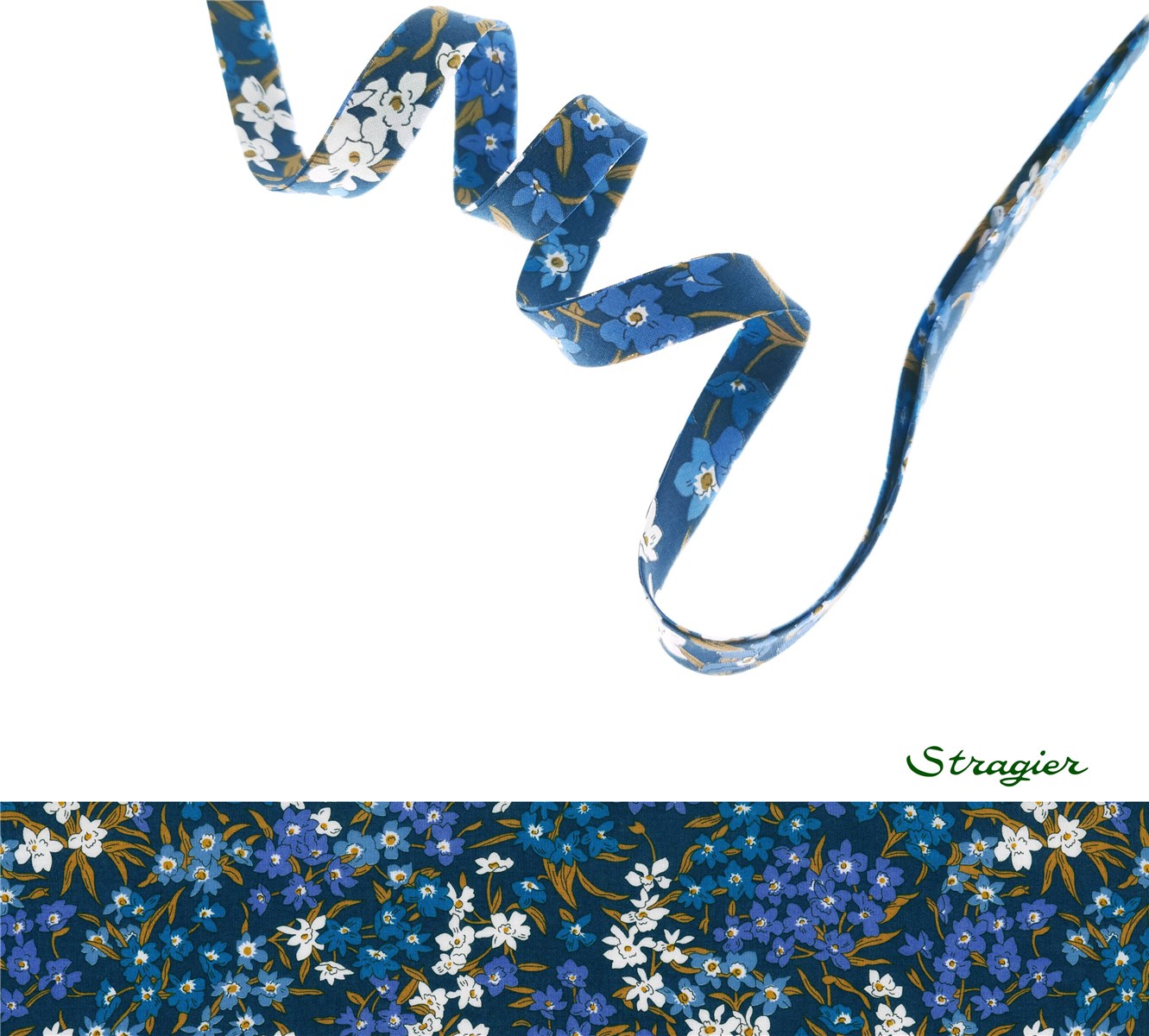 Biais Liberty - Sea Blossoms - A - 10 mm