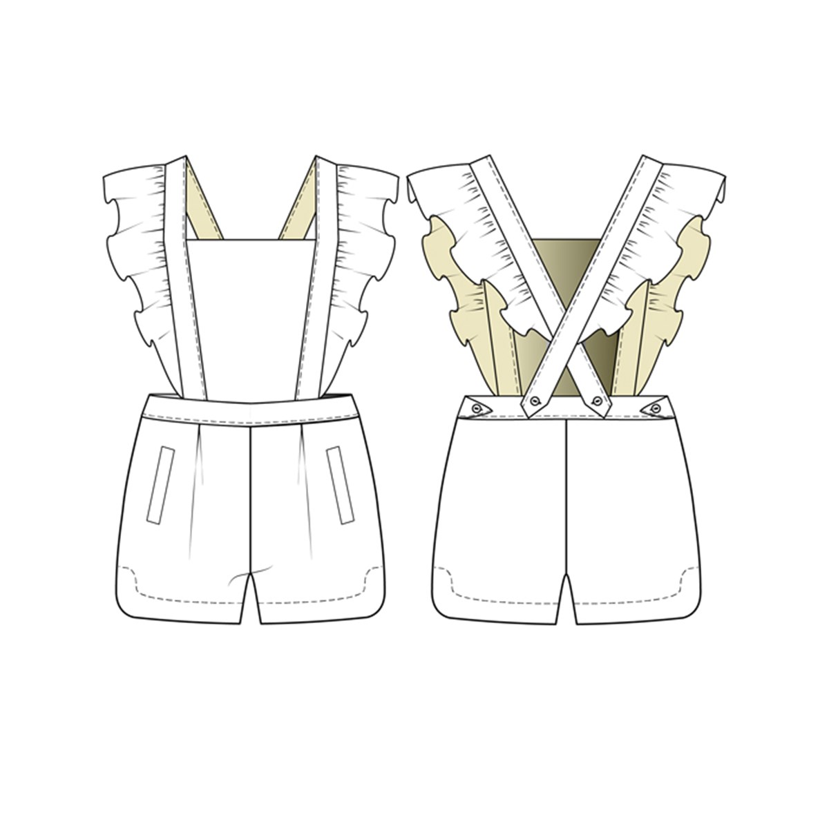 Patron You Made My Day - 19th Of January Salopette Shorts Femme Enfant -  - EU 34-46 et 18 mois à 14 ans 