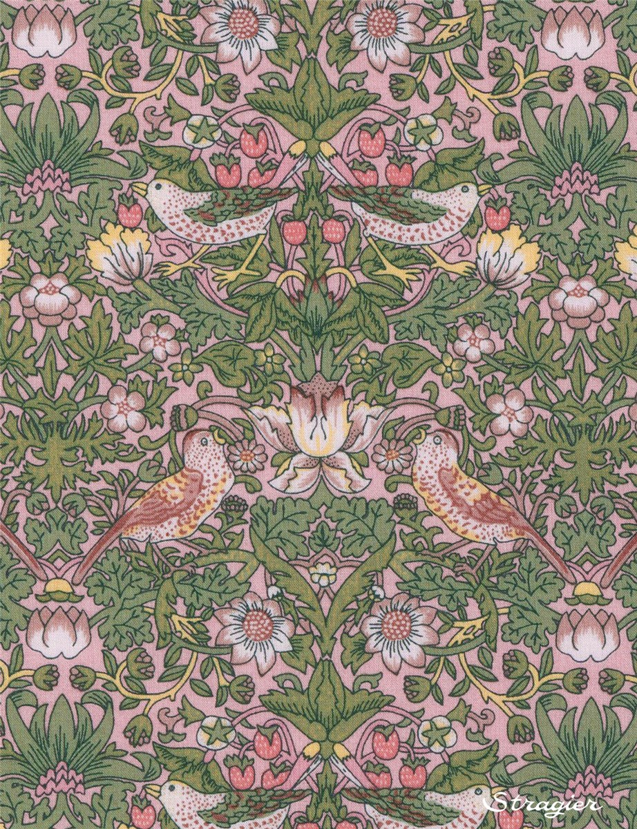 Liberty Tana Lawn BIO - Strawberry Thief Spring - Rose 