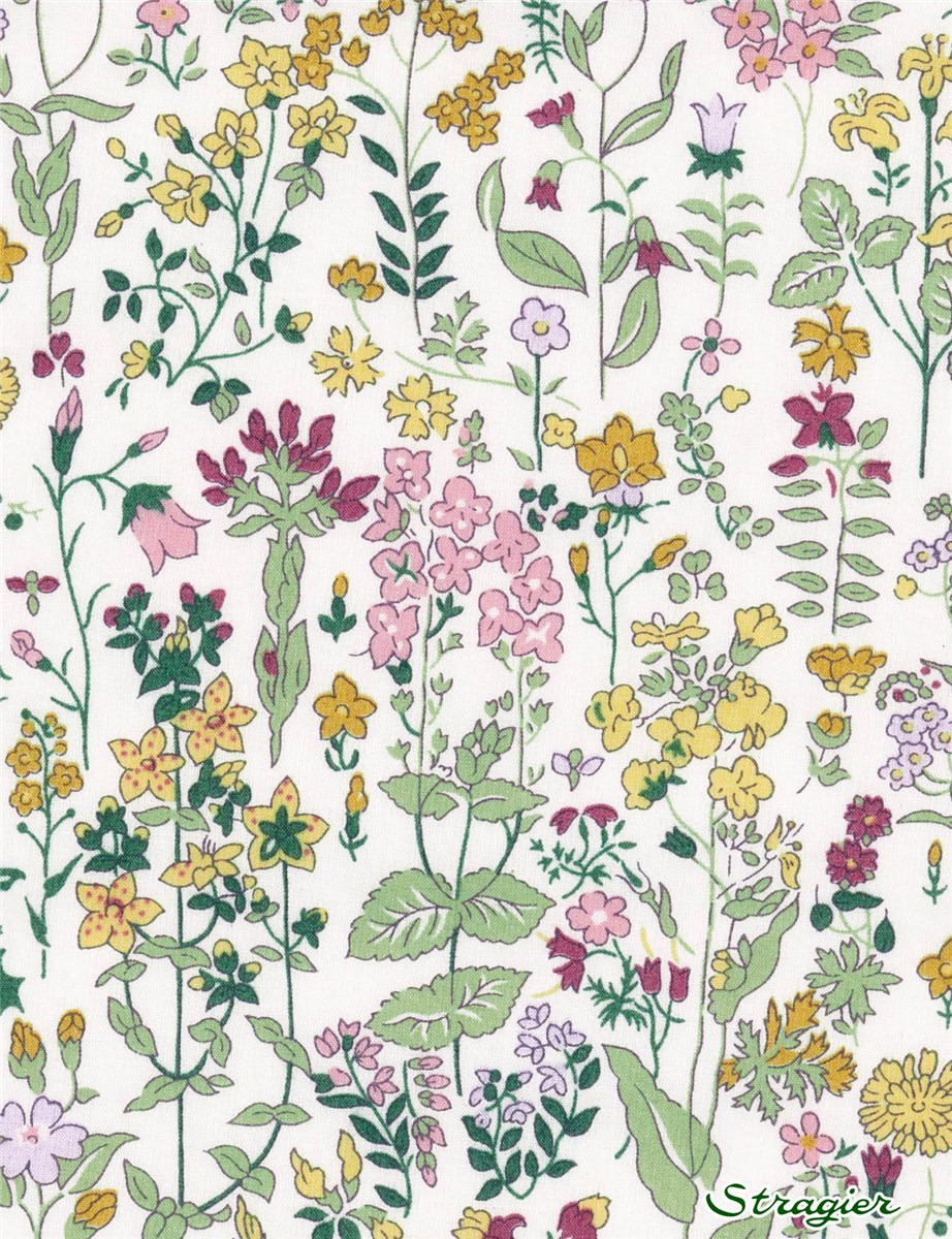 Liberty Tana Lawn BIO - 9014 Field Flowers - Primevère 