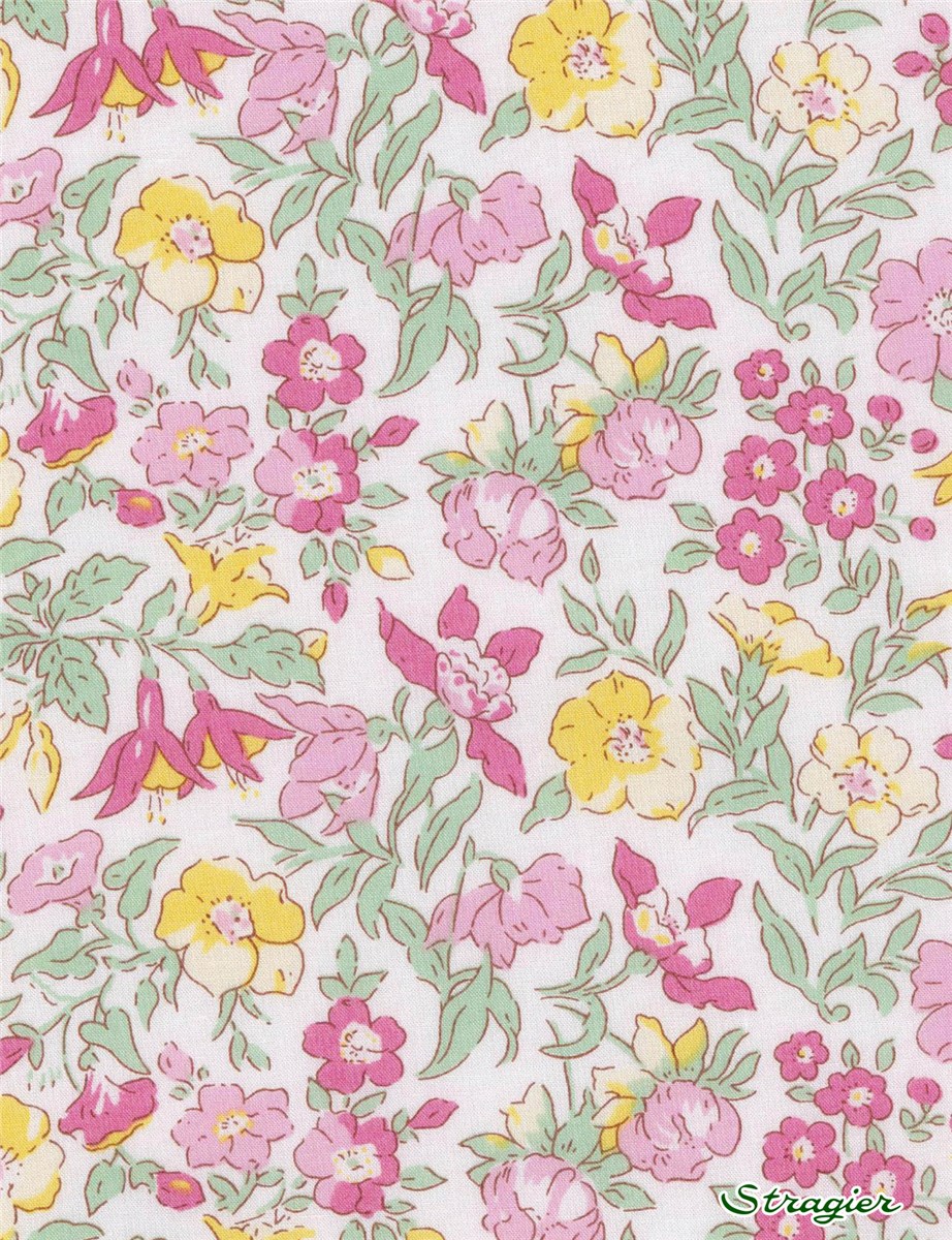 Liberty Tana Lawn BIO - Mamie - Rose trémière