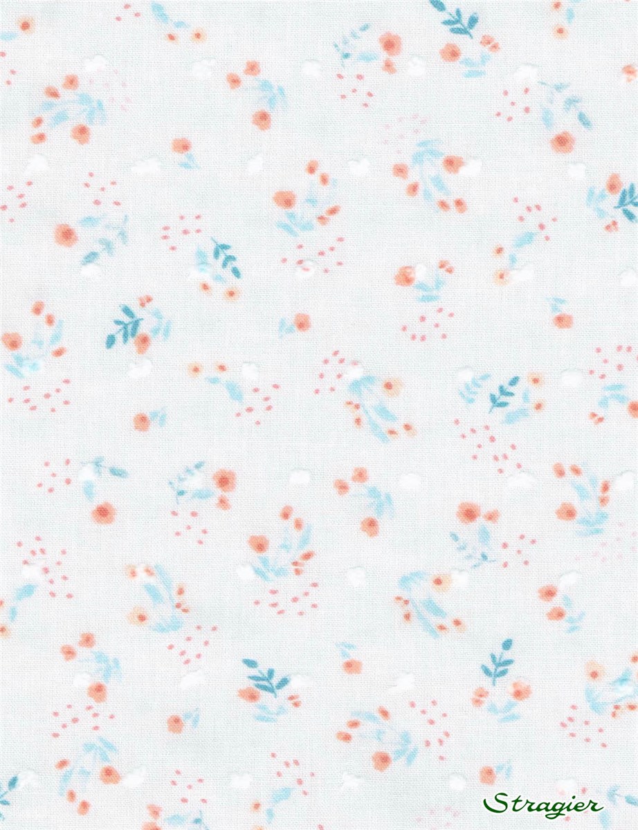 Batiste de Coton Plumetis - Astrid - Tropical 