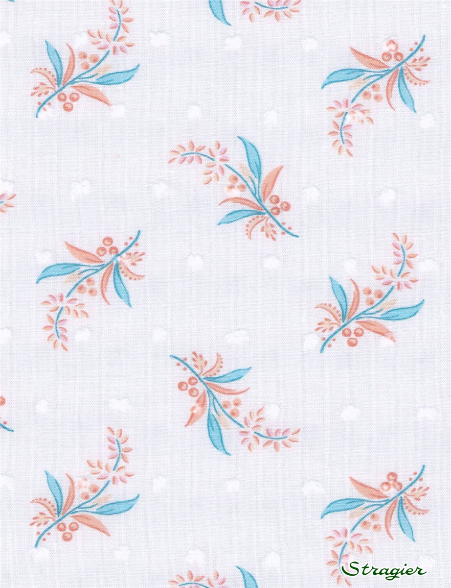 Batiste de Coton Plumetis - Eléonore - Tropical
