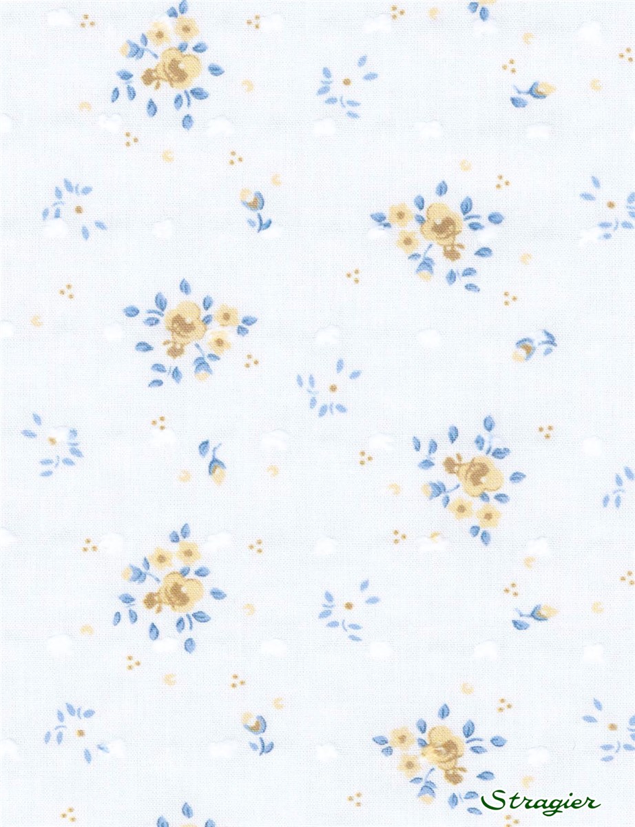 Cotton Batiste - Swiss Dots - Catherine - Bleu-Paille