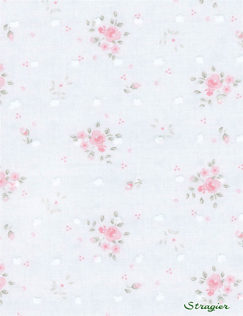 Batiste de Coton Plumetis - Catherine - Rose-Amande