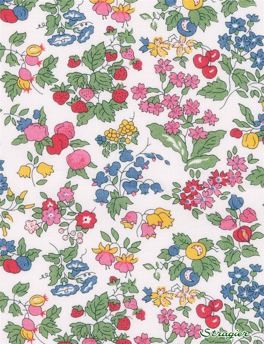 Liberty Tana Lawn BIO - Nancy Ann - Fraise 