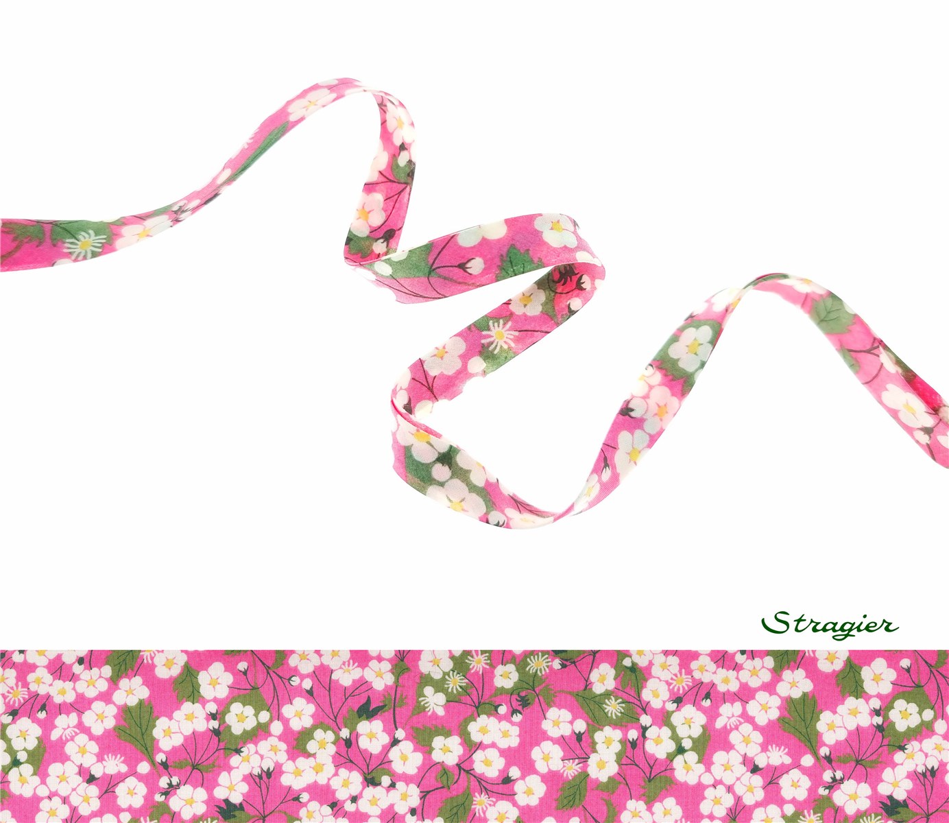 Biais Liberty - 1033 Mitsi - Pivoine - 10 mm