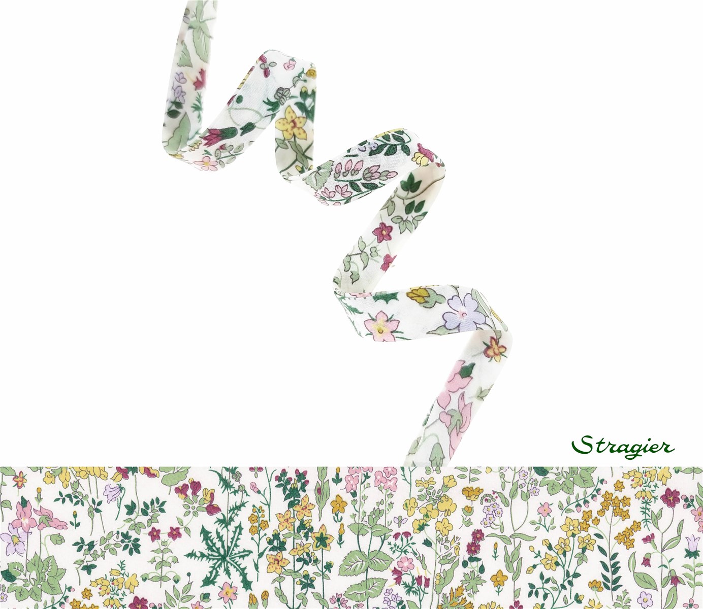 Liberty Bias Binding - 9014 Field Flowers - Primevère - 10 mm