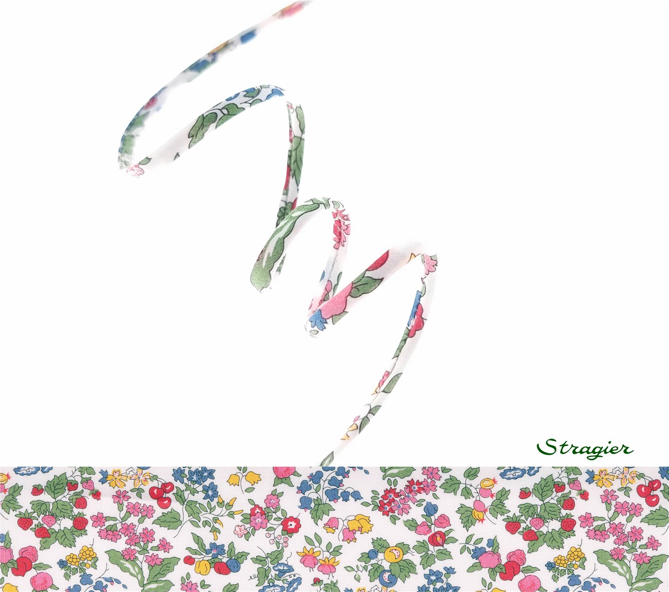 Cordon Liberty - Nancy Ann - Fraise - 4 mm