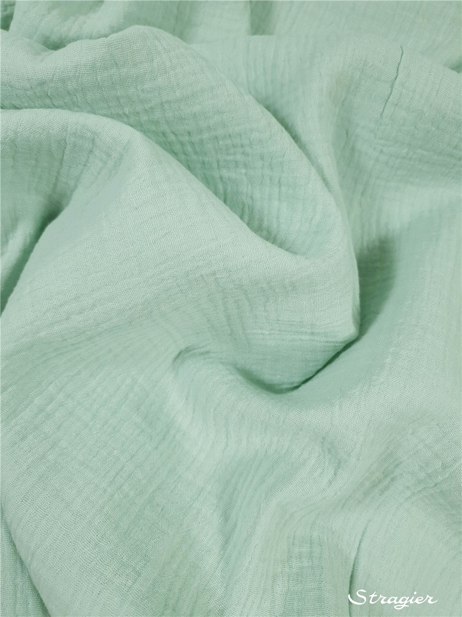 Double Gauze - Organic Cotton - Uni - Vert d'eau