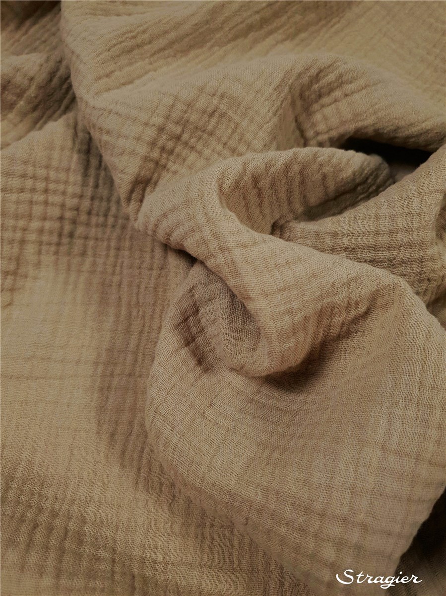 Double Gauze - Organic Cotton - Uni - Beige