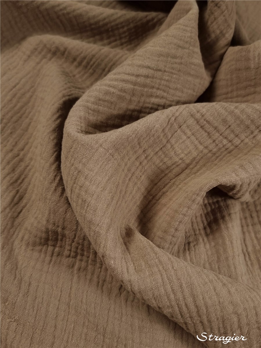 Double Gauze - Organic Cotton - Uni - Taupe